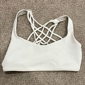 Lululemon Athletica White Strappy Sports Bra